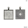 MG256C5 SquareShape Metal Silver 6pc