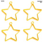 MG256G1 Bezels Star  Shape Gold 5pc