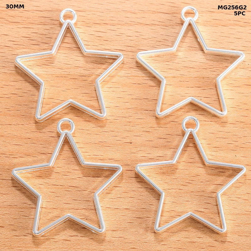 MG256G2 Bezels Star ShapeSilver 5pc