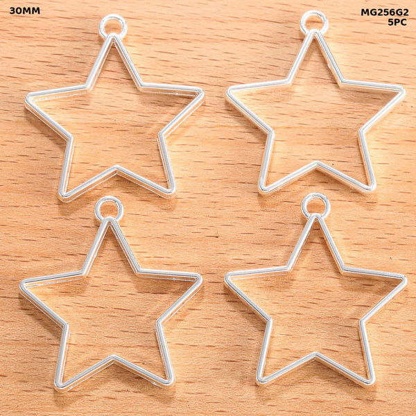 MG256G2 Bezels Star ShapeSilver 5pc
