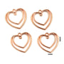MG256L3 Bezels HeartShape RoseGold 5pc