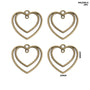 MG256L4 Bezels HeartShape Copper 5p