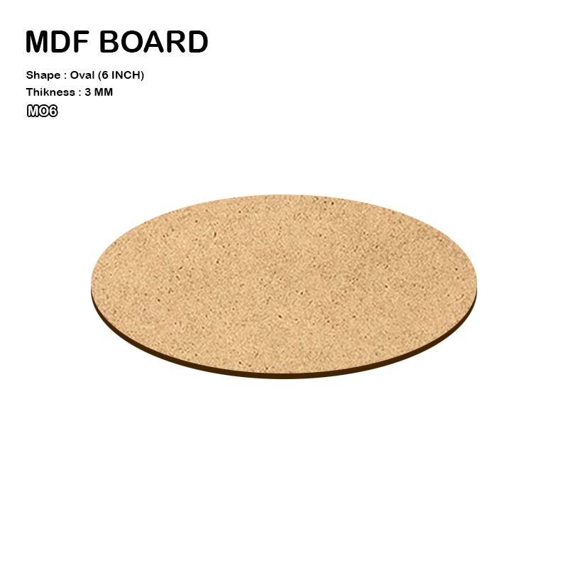 MDF Oval 6 inch pack of 3