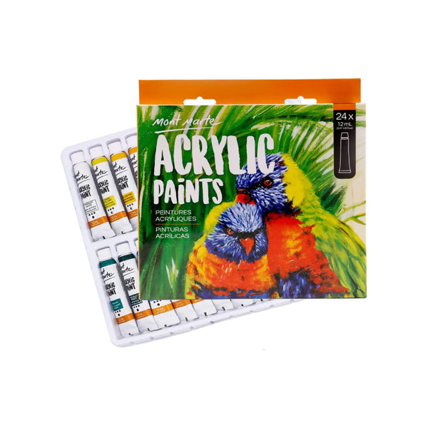 Mont Marte Acrylic Paint Set 24 Shades 12ml each