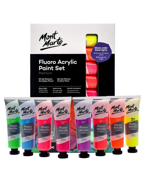 Mont Marte Acrylic Paint Set 8 Shades 36ml each
