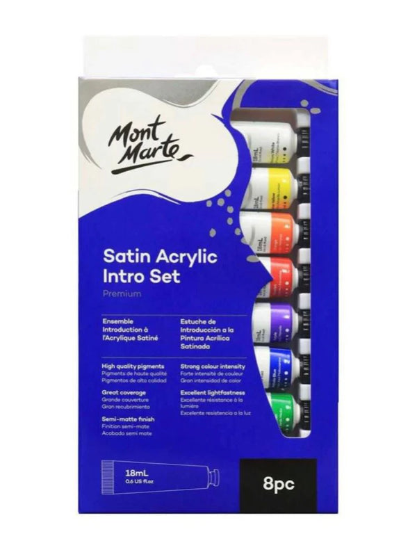 Mont Marte Acrylic Paint Set Colour 8 Shades 18ml each