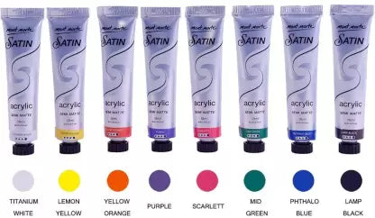 Mont Marte Acrylic Paint Set Colour 8 Shades 18ml each
