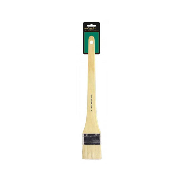 Mont Marte Hog Hair Brush Size 4, Long Handle, Suitanle for Gesso, Oils, Acrylic Colours