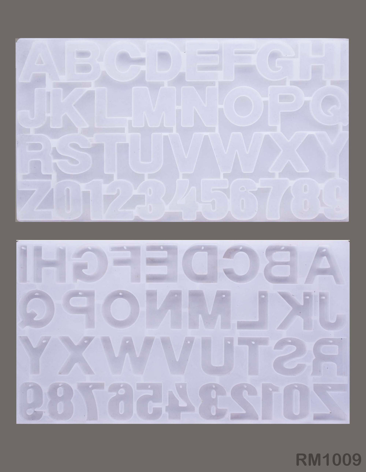 Silicon Alpha Numerical Keychain Mould 34x19cm for Resin Art