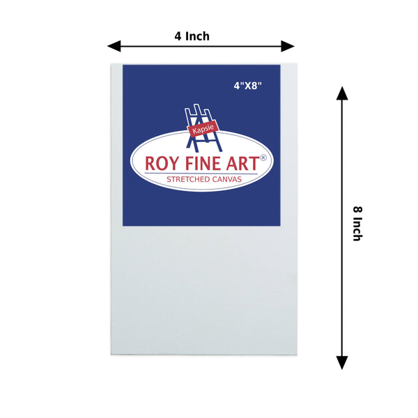 Roy Fine Art Stretched Canvas Medium Grain White Rectangle 4x8