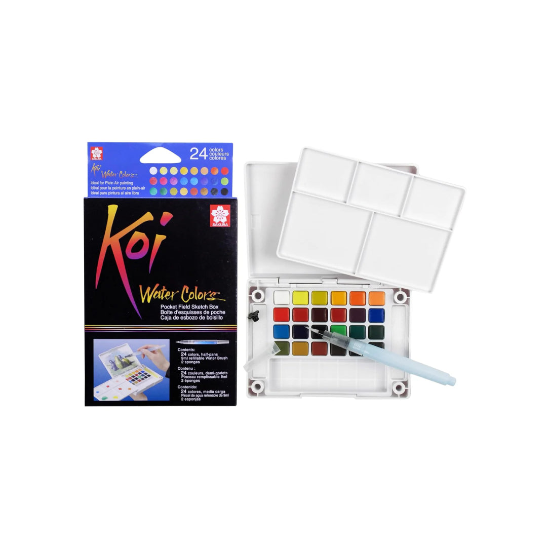 SK Koi Watercolour Cakes Half Pan Set of 24