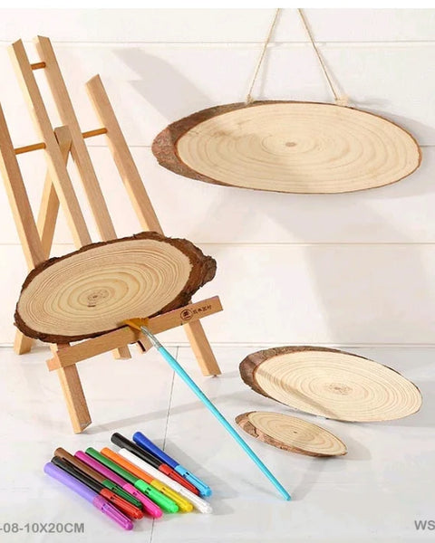 Wooden Slice Oval 8-10x20cm