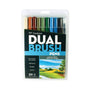 Tombow ABT Brush Pen Set Landscape Dual Tip set of 10