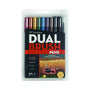 Tombow ABT Brush Pen Set Muted Dual Tip set of 10