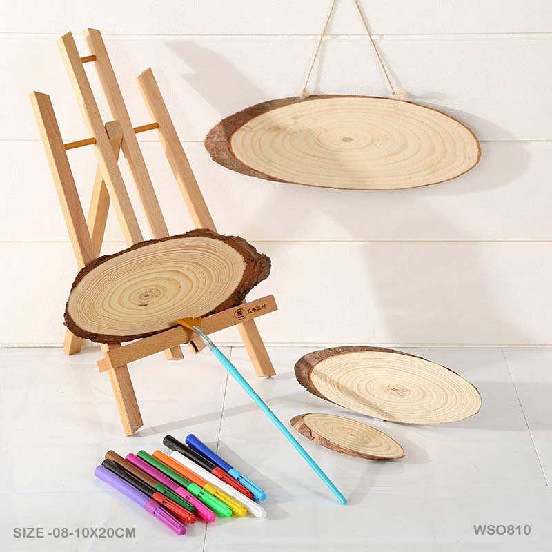 Wooden Slice Oval 8-10x2cm
