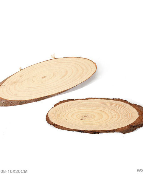 Wooden Slice Oval 8-10x2cm