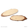 Wooden Slice Oval 8-10x2cm