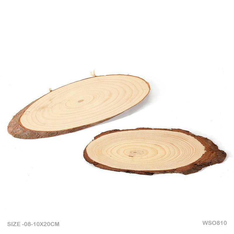 Wooden Slice Oval 8-10x2cm