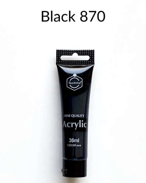 Keep Smiling Acrylic Colour Black 36ml