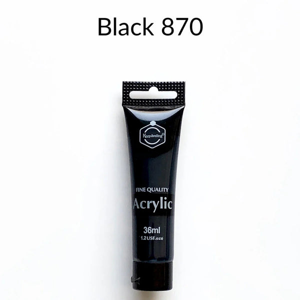 Keep Smiling Acrylic Colour Black 36ml