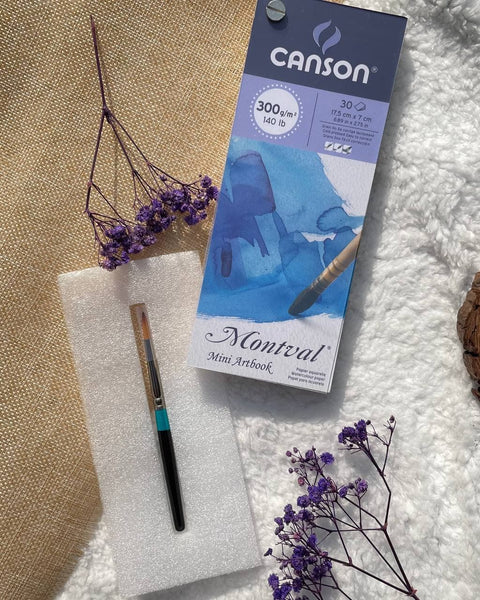 Canson Watercolour Mini Art Book 30 Sheets, 17.5cm x 7cm